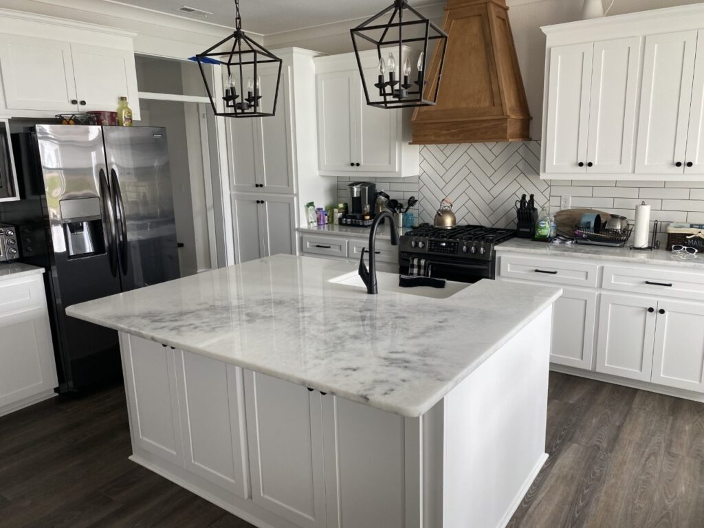 Marble Countertop with grey veining