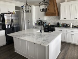 Marble Countertop with grey veining